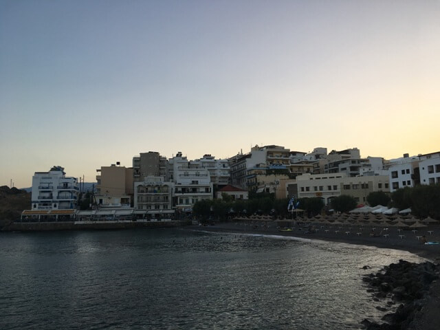Sötétedés Agios Nikolaos Tengerpart